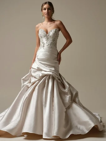 Maggie Sottero 25MC356A01 #0 Ice Pink/Pewter Accent All Ivory thumbnail